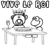 coloriage vive le rois galette